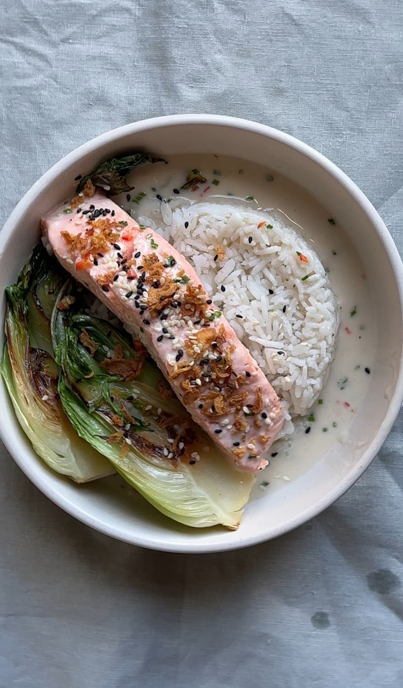 Coconut and Lemongrass Poached Salmon